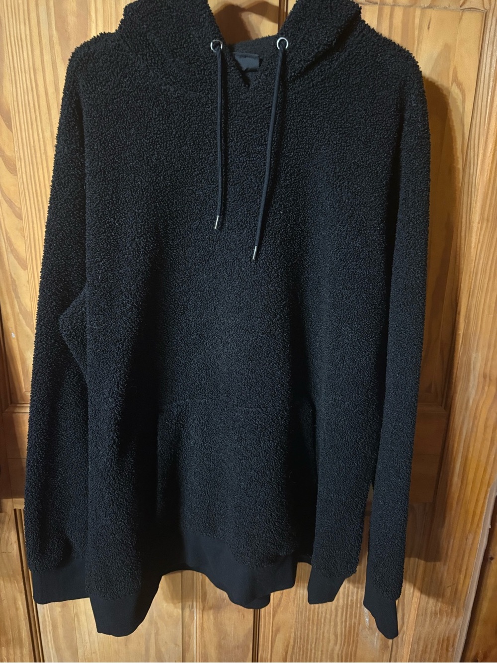 No Boundaries Black Sherpa Hoodie Pullover